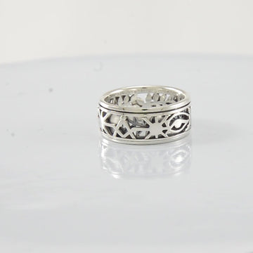Uncovering the Natural Sense of Masonry in Spinner Sterling Silver Ring TRI1616